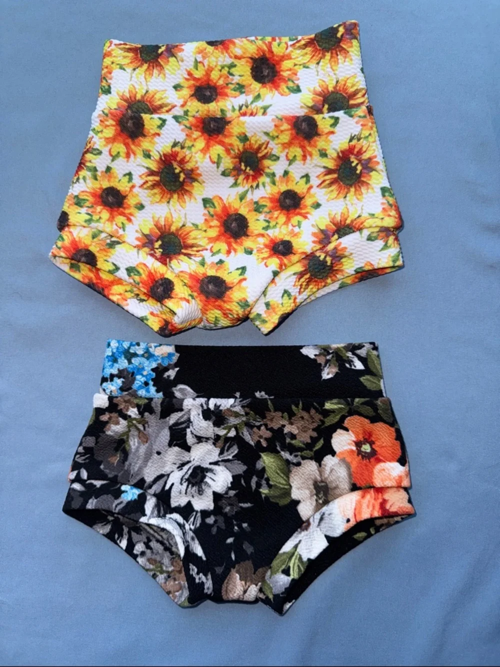 Floral High Waist bloomers/diaper cover